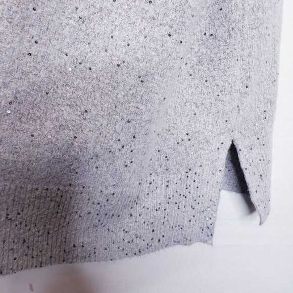 Lane Bryant Taupe Sequined Long Line Cardigan Sweater Duster Women's Size 14/16 - Picture 4 of 8